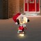 Northlight 24" Lighted Santa Snoopy with String Lights Outdoor Christmas Yard Decoration